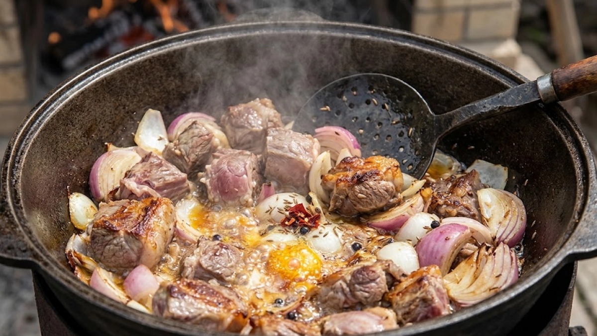 Что жарить первым — лук или мясо: шеф-повара поставили жирную точку в споре о готовке вкуснейшего плова