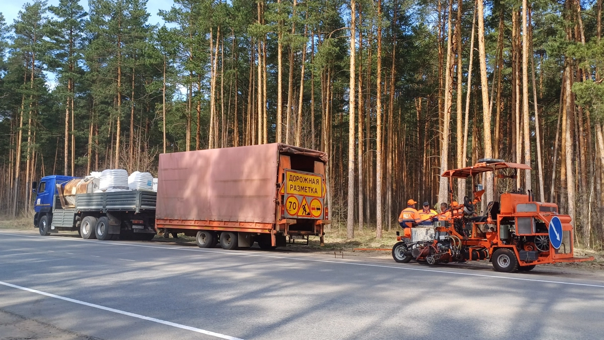 Во Владимирской области обновили более 3500 километров дорожной разметки
