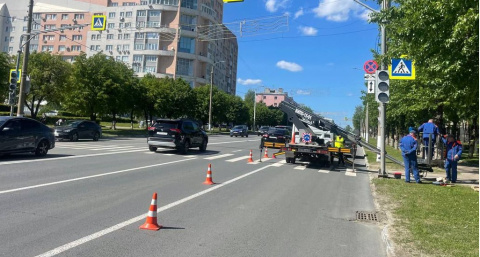 Во Владимире установят новый светофор с кнопкой на Октябрьском проспекте