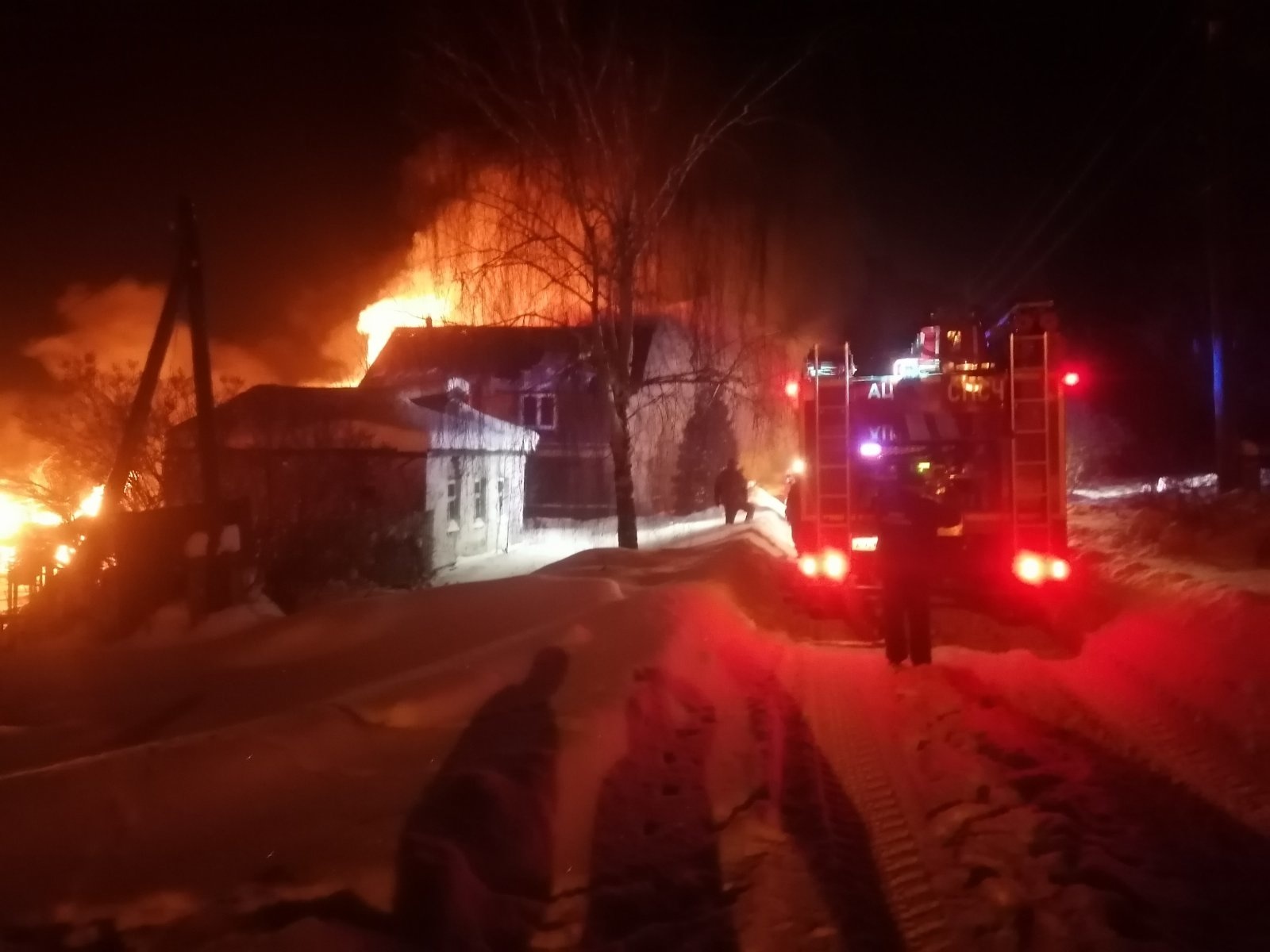 В Собинском районе произошёл крупный пожар