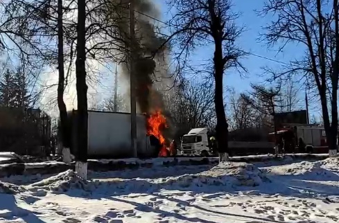 Сегодня днём во Владимире сгорела "ГАЗель"