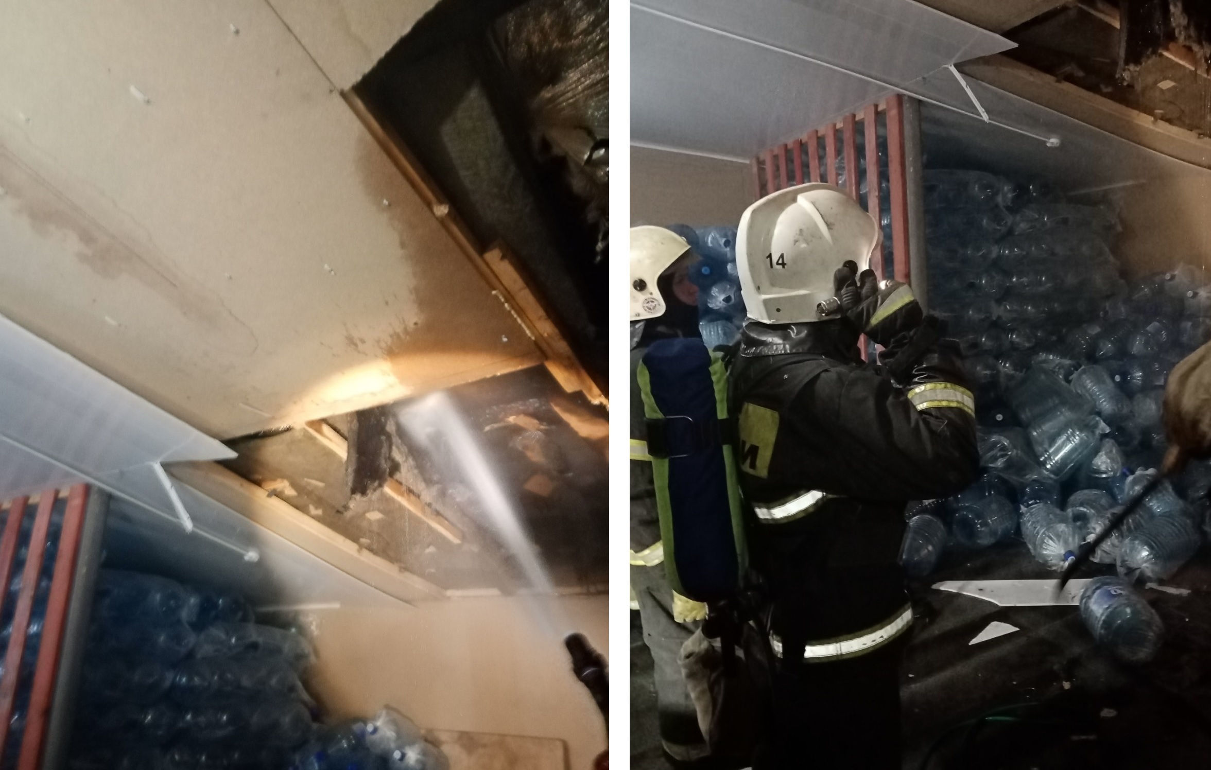 Под Ковровом горел склад с бутилированной питьевой водой