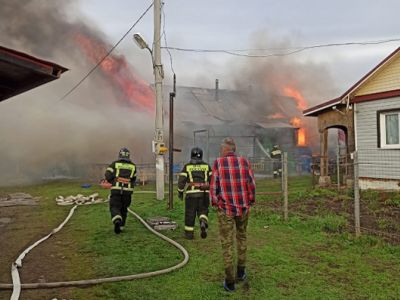 Во Владимирской области дотла сгорел жилой дом