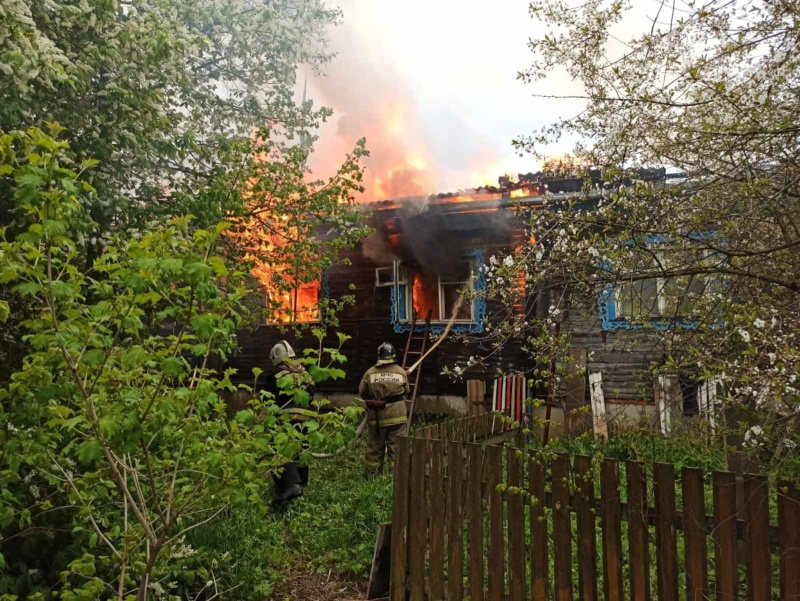 Крупный пожар в Собинском районе унёс жизнь мужчины