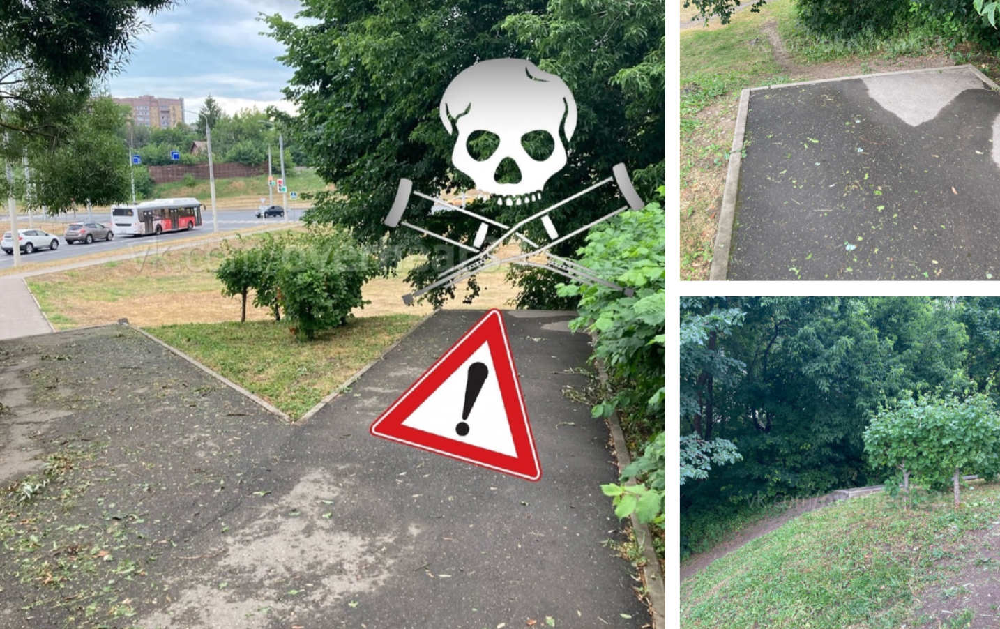  велосипедисты Владимира жалуются на ужасный съезд на улице Гагарина