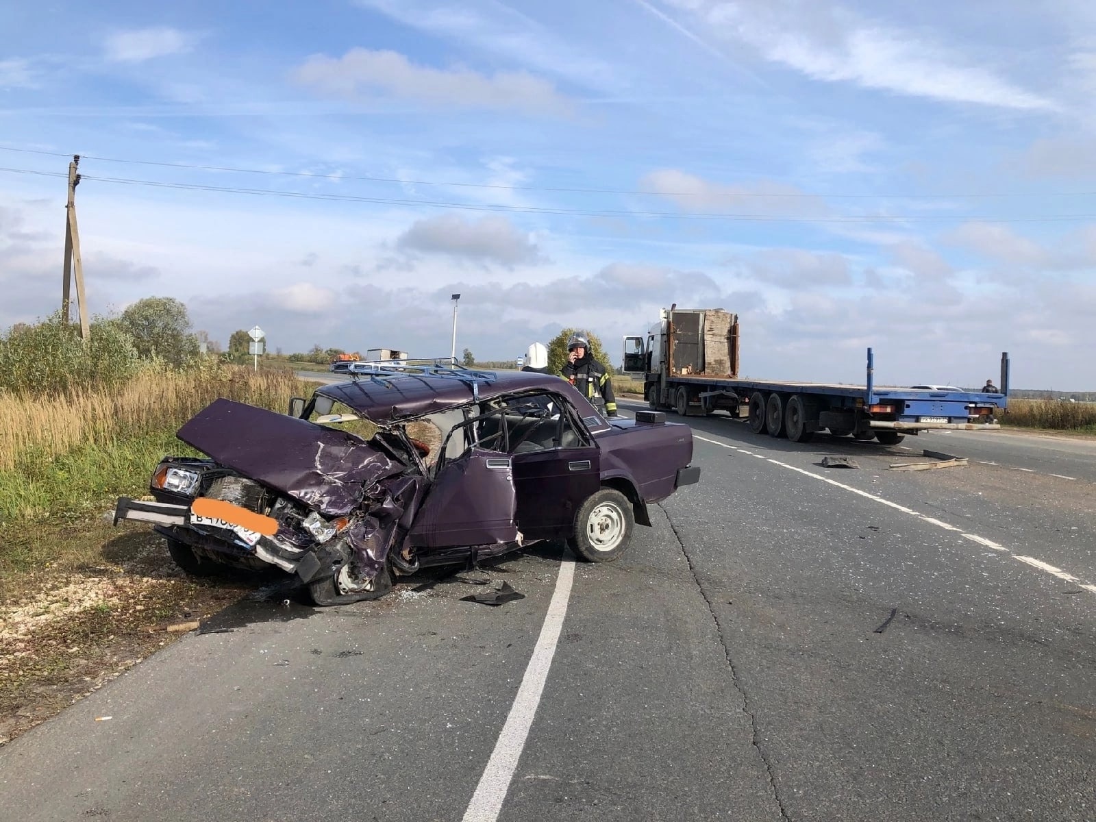 В Ковровском районе 80-летний водитель выехал на встречную полосу и врезался в грузовик