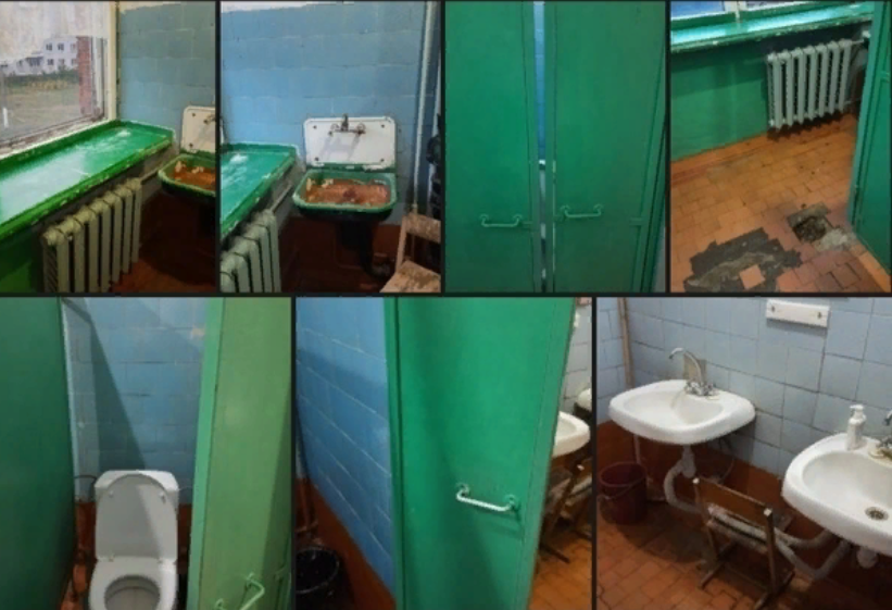 После скандала на всю область в Александровской школе отремонтировали жуткий туалет