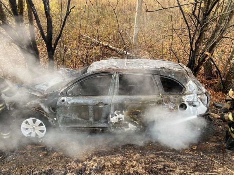В Александровском районе в результате ДТП сгорел автомобиль