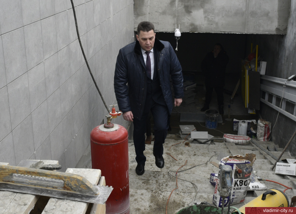 Дмитрий Наумов проверил ремонт подземного перехода в Юрьевце