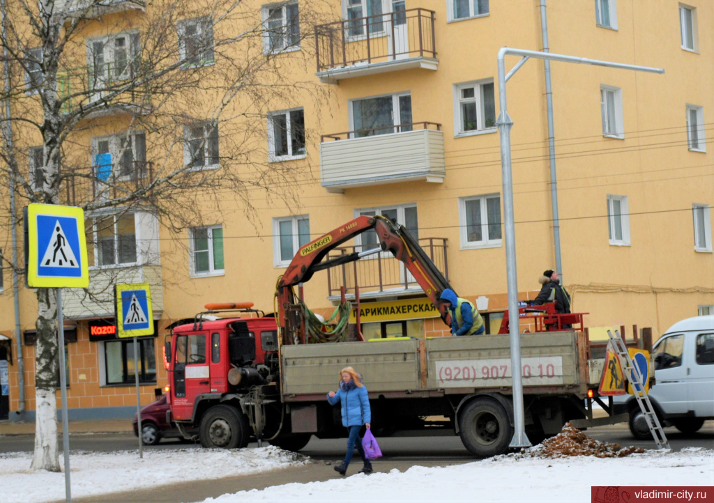 Во Владимире ещё 5 пешеходных переходов оборудуют ночной подсветкой