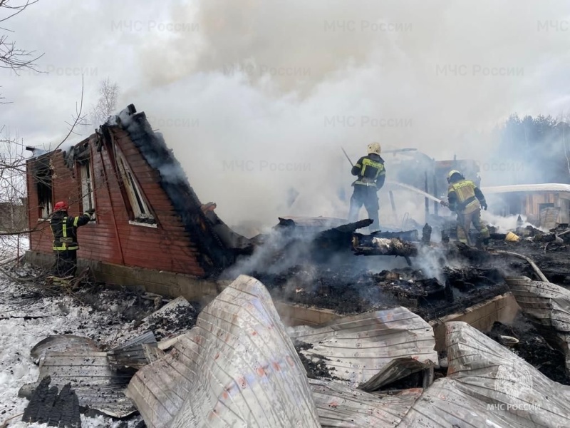 В Петушинской районе при пожаре в частном доме пострадала пожилая женщина