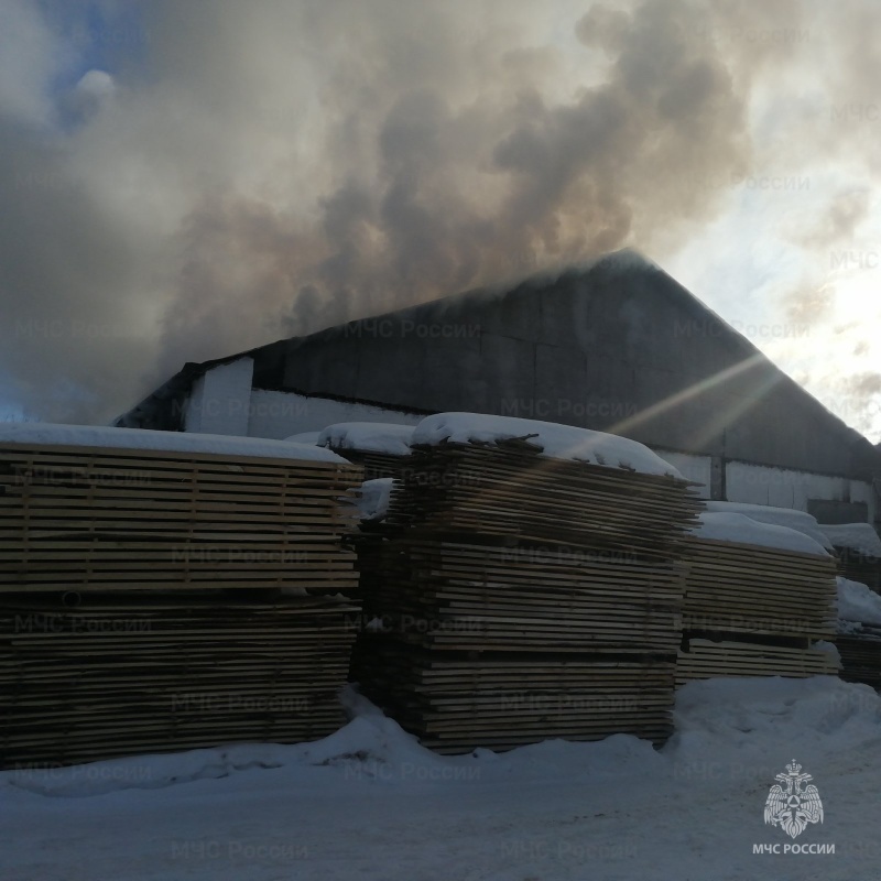 В Суздальском районе загорелось деревообрабатывающее производство