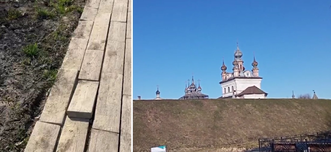 В Юрьев-Польском прокуроры выявили еще один некачественно сделанный объект благоустройства