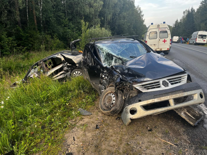 В ДТП с двумя «Рено Логан» в Кольчугинском районе пострадали 5 человек, 2 из них - дети