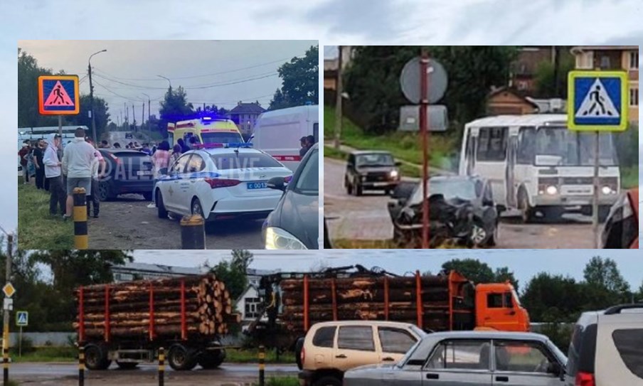 Во Владимирской области лесовоз смял легковой автомобиль 