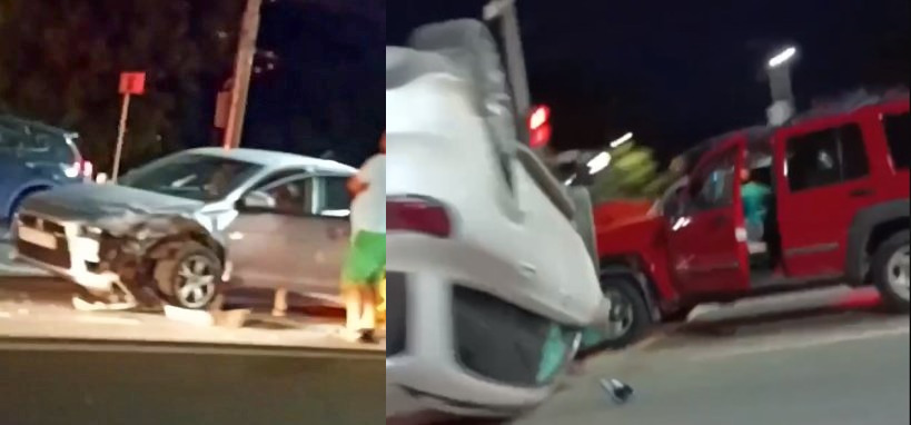 Во Владимире из-за тройной аварии перевернулся автомобиль