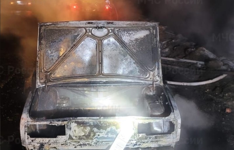 На трассе во Владимирской области сгорел автомобиль 