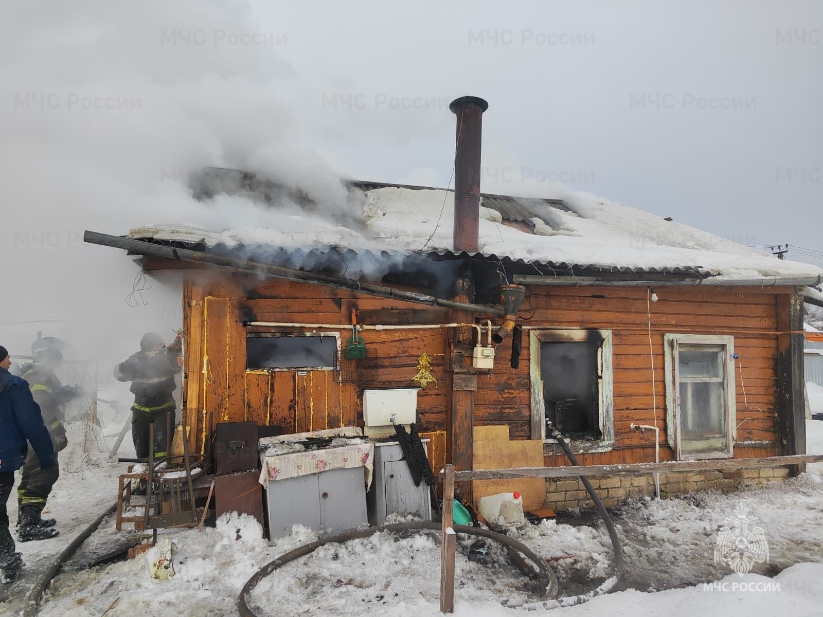В городе Александров Владимирской области сгорел частный дом