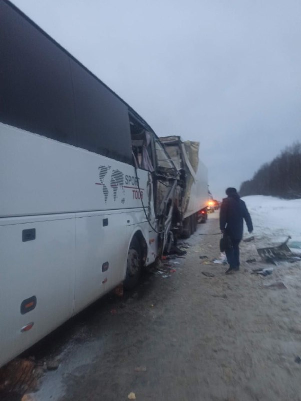  в Александровском районе произошло ДТП с пассажирским автобусом 