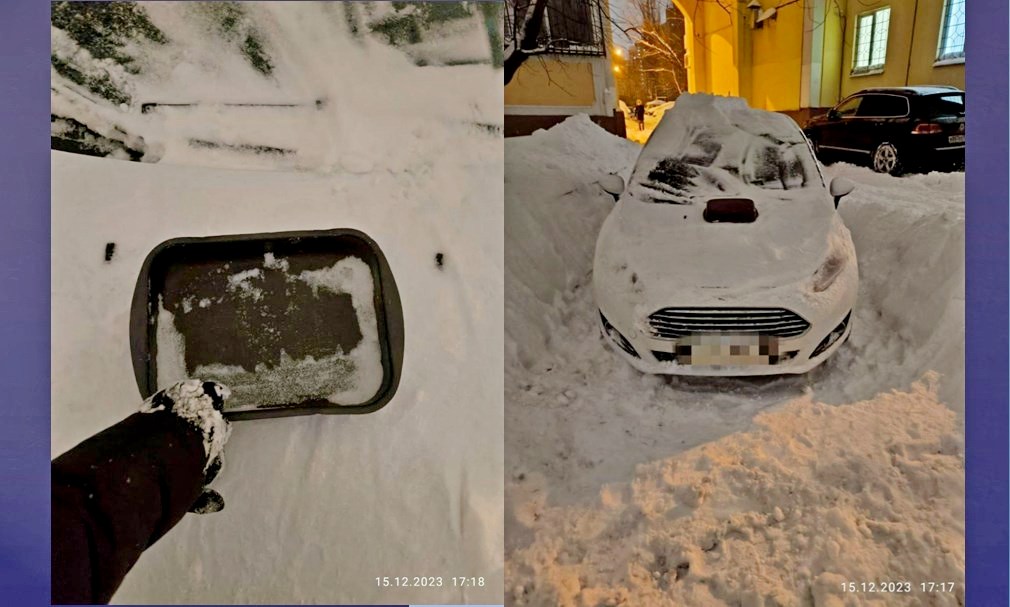 Жители Владимира вынуждены откапывать автомобили подручными средствами