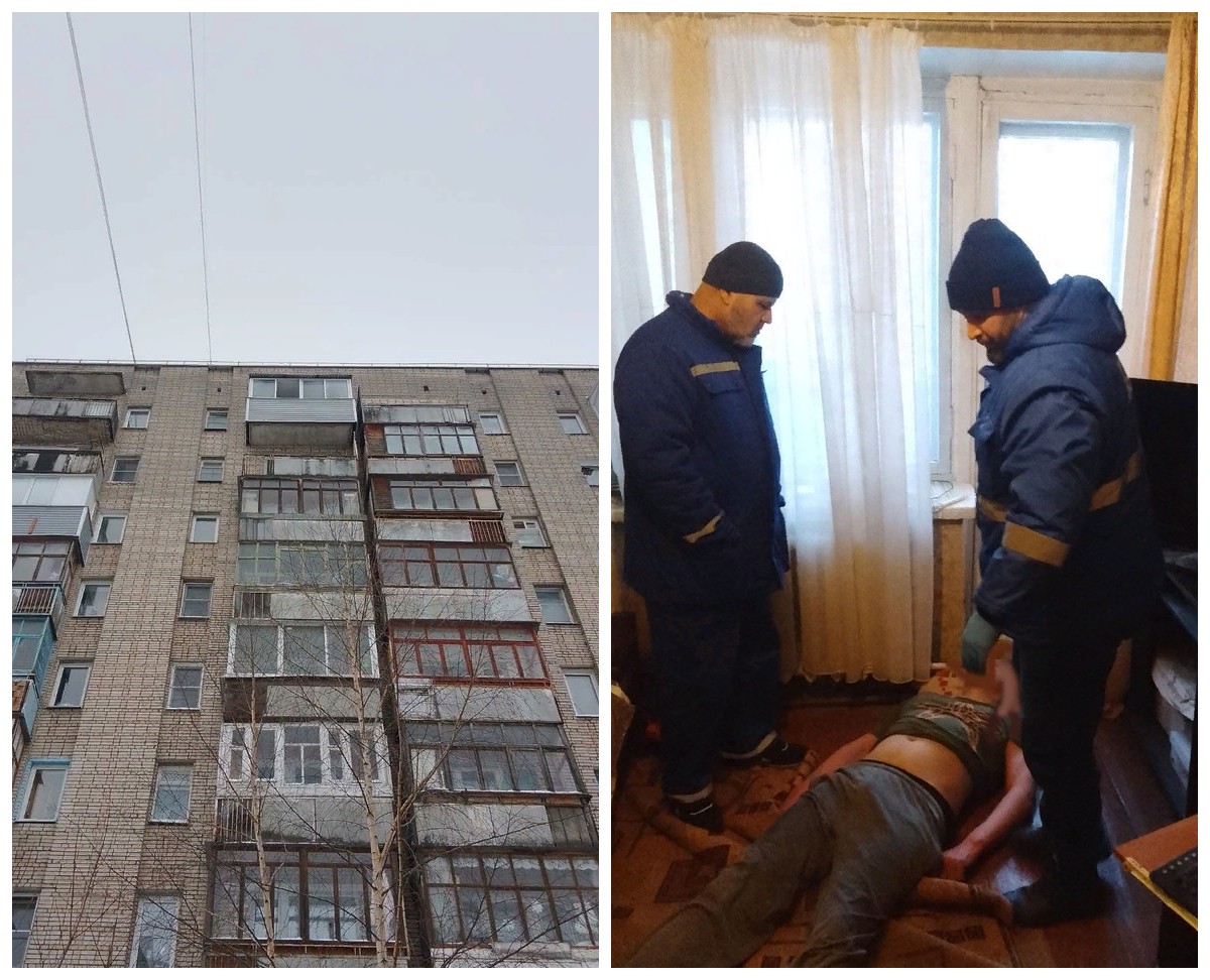  подробности спасения мужчины от падения с 9 этажа 