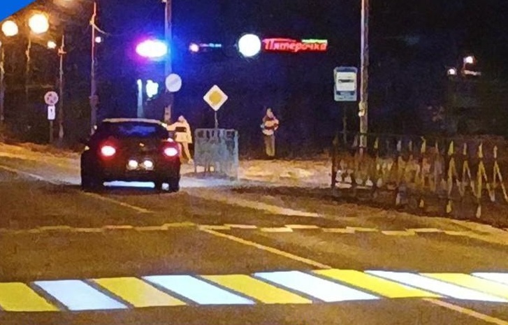 Во Владимирской области установили 20 проекционных "зебр"
