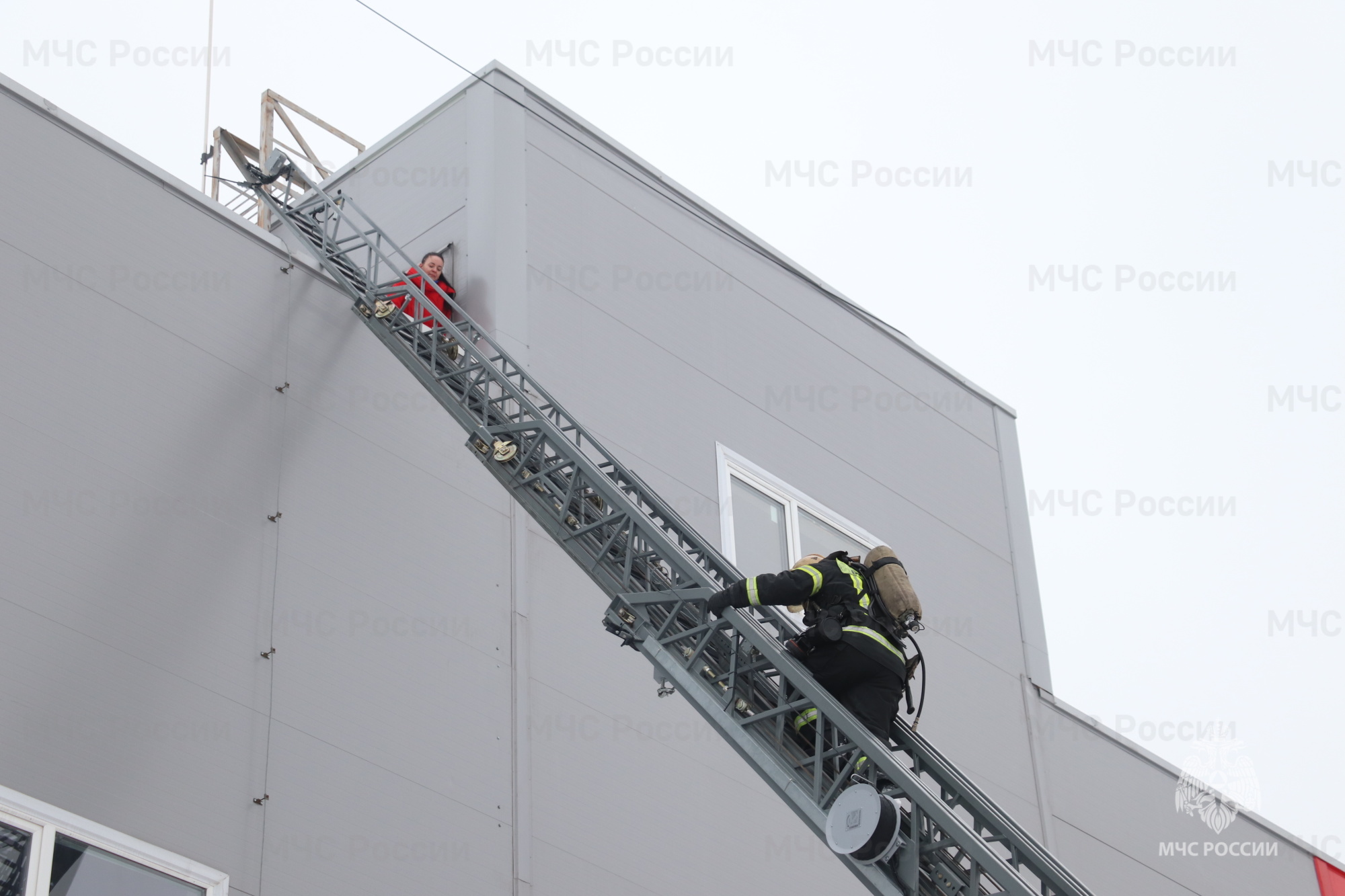 Во Владимире с крыши торгового центра эвакуировали человека