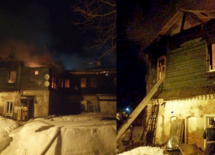 В Киржаче сгорел дом на «Монетном дворе»