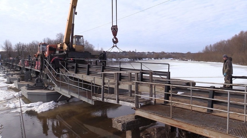 На время половодья во Владимирской области разведут понтонный мост через Клязьму 