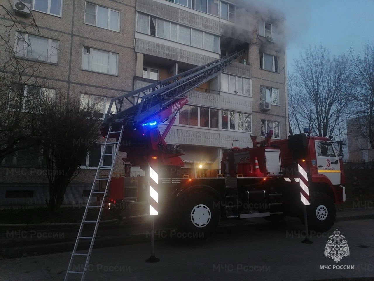 Во Владимире из-за пожара эвакуировали 8 человек