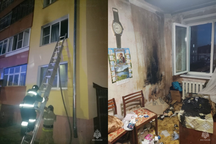 В Меленках загорелась квартира в многоэтажном доме