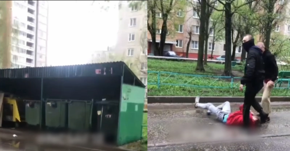 В соцсетях появилось видео избиения парня скинхедами предположительно во Владимире 