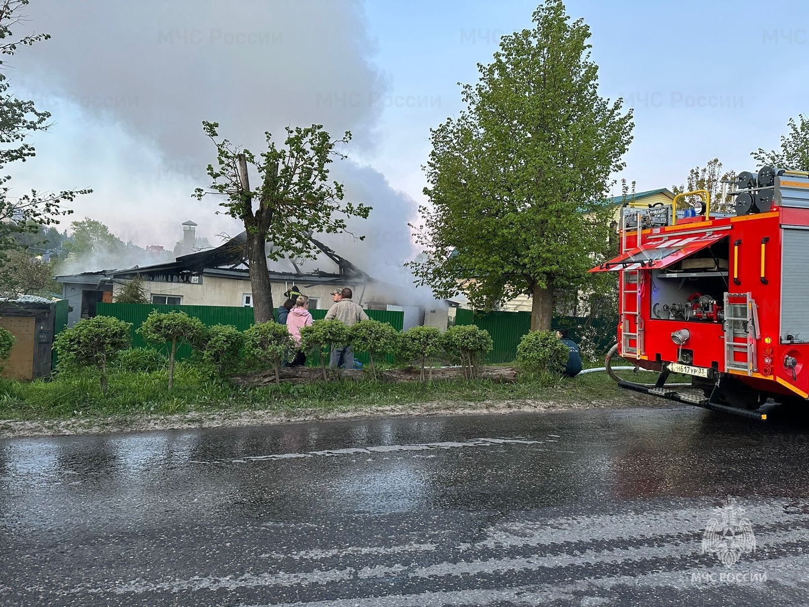 В городе Кольчугино сгорел частный дом на улице Металлургов