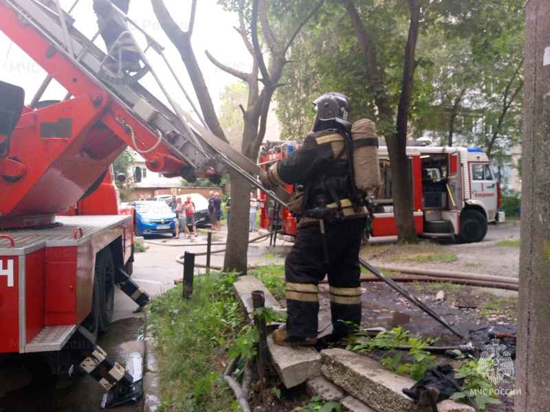Во Владимире из горящего многоквартирного дома спасли двух человек 