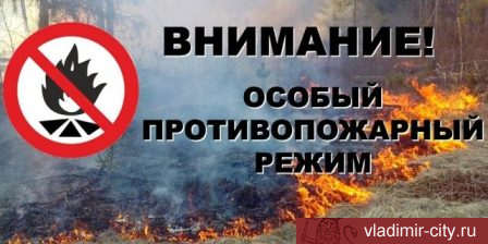 Владимирцам напомнили о соблюдении особого противопожарног режима