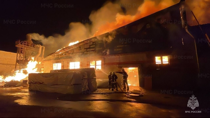 Во Владимирской области сгорел строительный рынок 