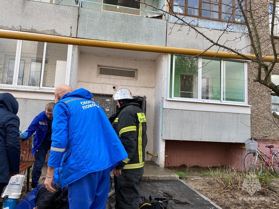 При пожаре в многоквартирном доме в Киржаче пострадал человек 