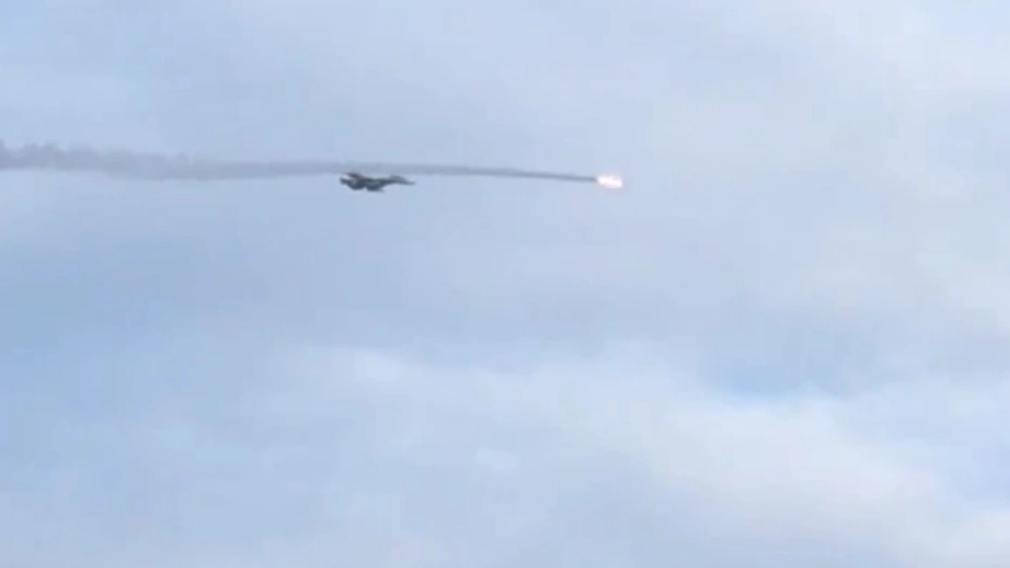 Появилось видео перехвата истребителем Су-30 дрона ВСУ над Владимирской областью