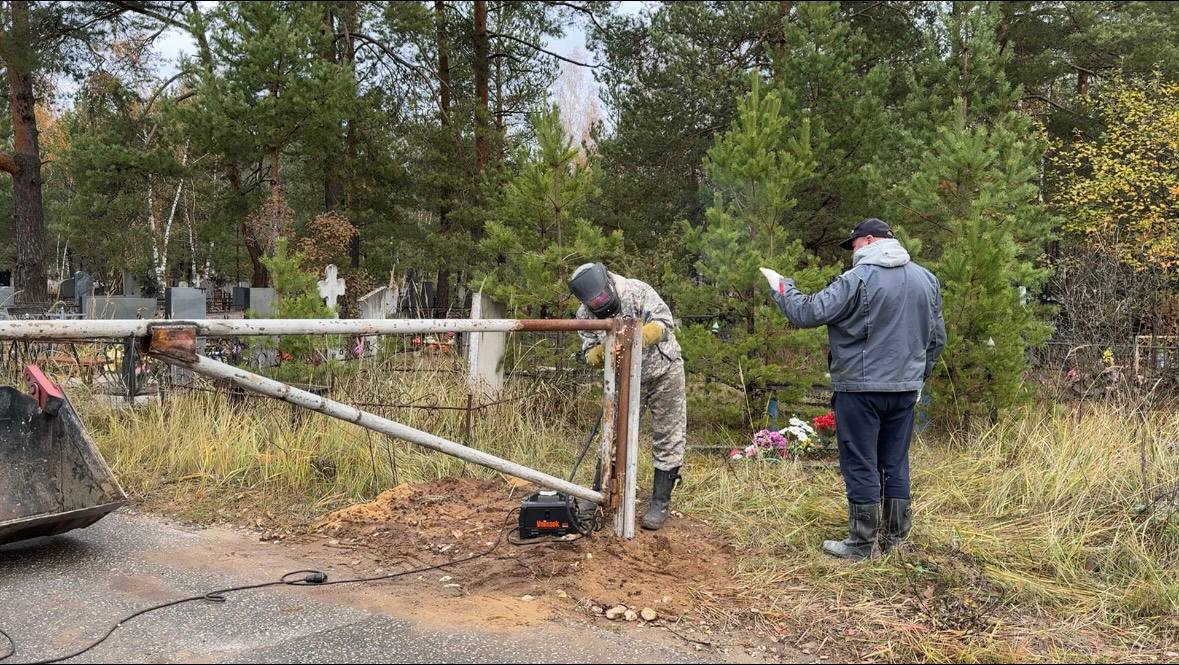 На кладбище в Улыбышево устанавливают шлагбаумы и камеры видеонаблюдения