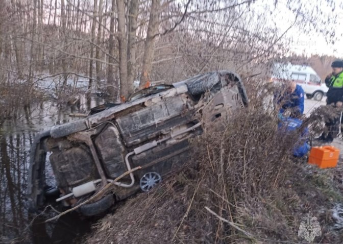 В Камешковском районе перевернулся автомобиль