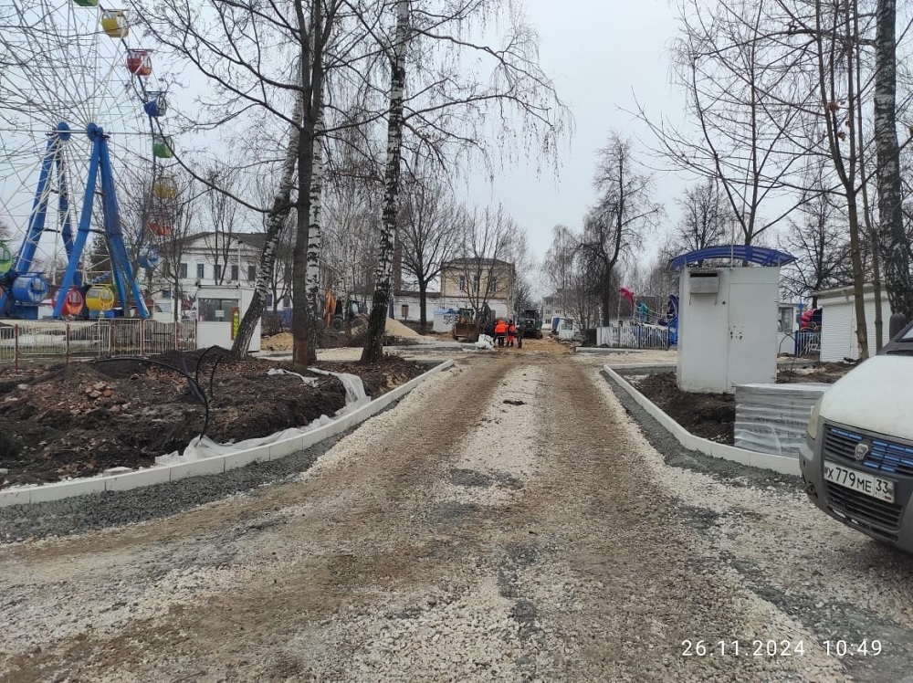 В Муроме подрядчик сорвал сроки благоустройства Окского парка