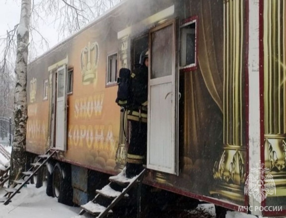 У "Руськино" во Владимире загорелся цирковой вагончик 