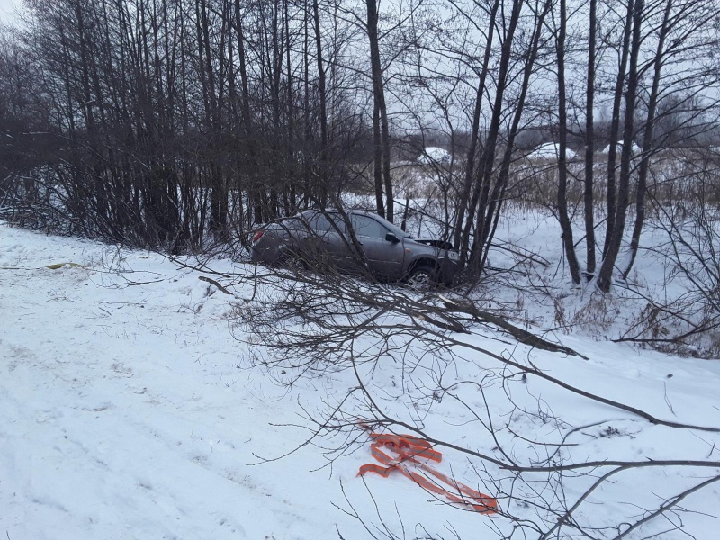 Водитель «Лады» съехала в кювет в Вязниковском районе