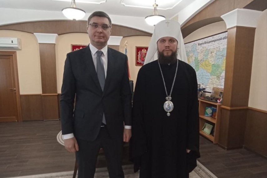 Во Владимирской области губернатор Александр Авдеев провёл встречу с новым митрополитом Никандром