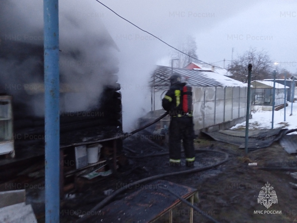 При пожаре в Гороховецком районе пострадал один человек 