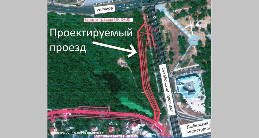 Во Владимире показали проект нового транспортного узла в районе Октябрьского проспекта 