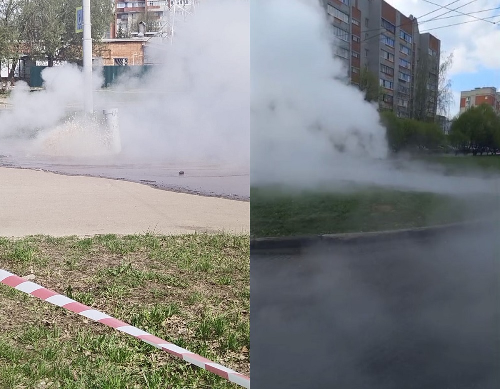 Температурные испытания привели к прорыву трубы на улице Комиссарова во Владимире 