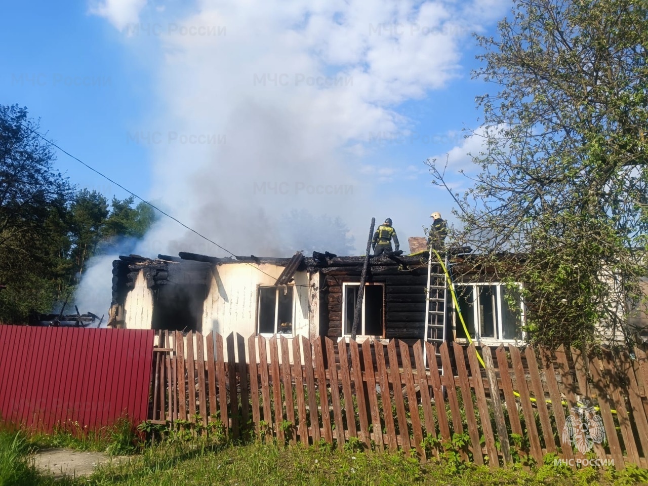 Во Собинском районе произошёл серьёзный пожар