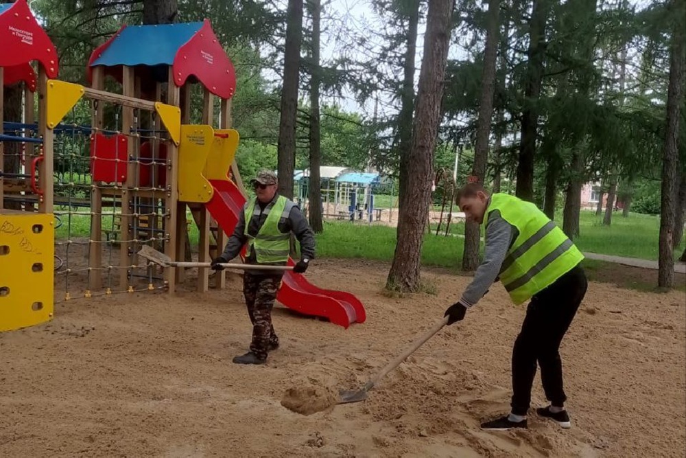 Опасную детскую площадку в Собинке привели в порядок