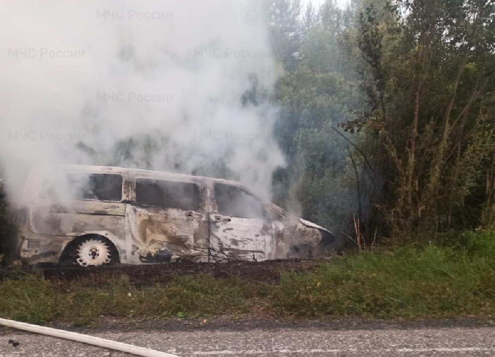 В Ковровском районе легковушка загорелась в результате ДТП